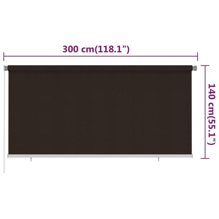Jaluzea tip rulou de exterior, maro, 300x140 cm, HDPE WALTI