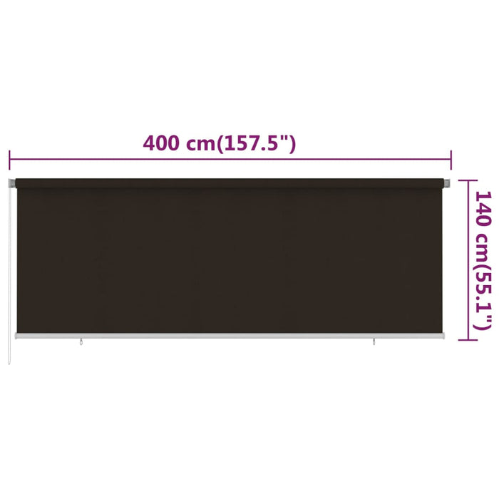 Jaluzea tip rulou de exterior, maro, 400x140 cm, HDPE WALTI