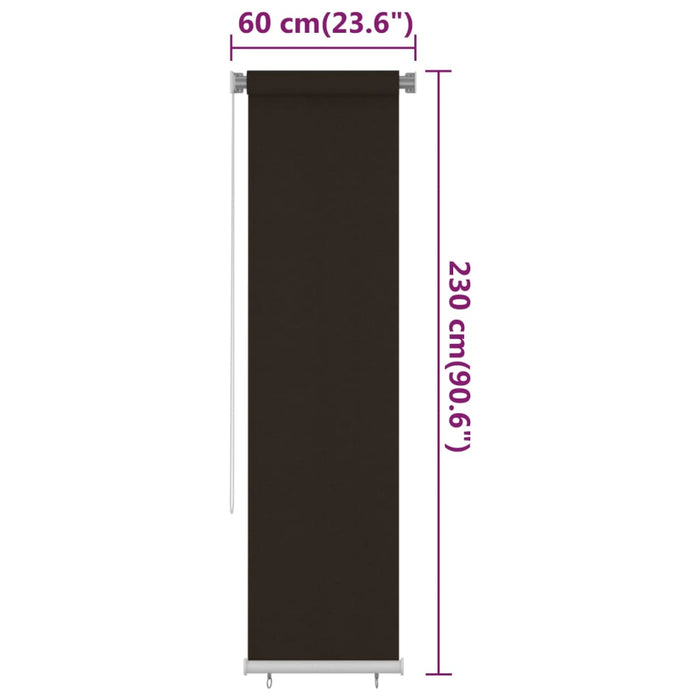 Jaluzea tip rulou de exterior, maro, 60x230 cm, HDPE WALTI