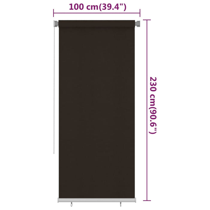 Jaluzea tip rulou de exterior, maro, 100x230 cm, HDPE WALTI