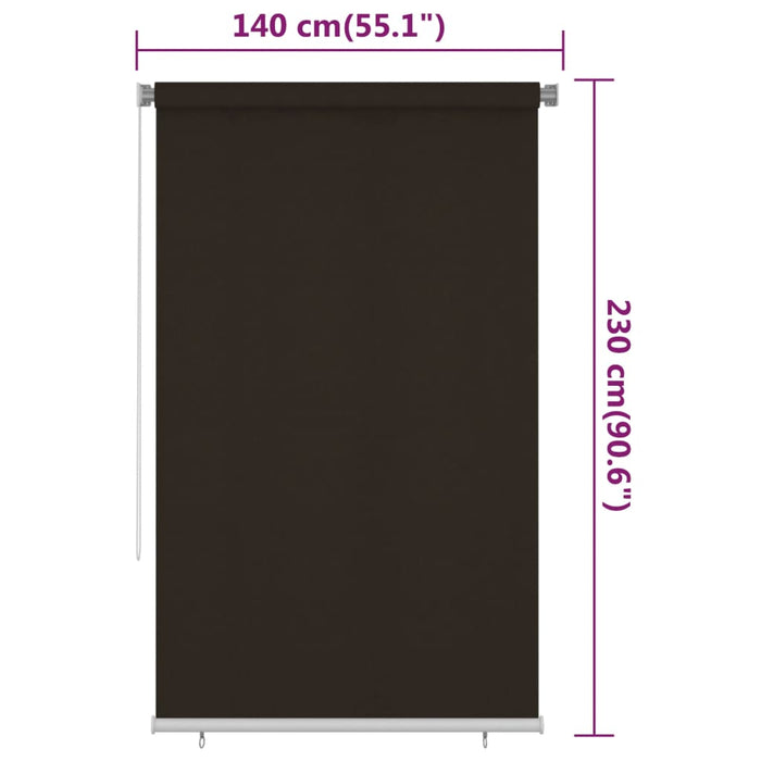 Jaluzea tip rulou de exterior, maro, 140x230 cm, HDPE WALTI
