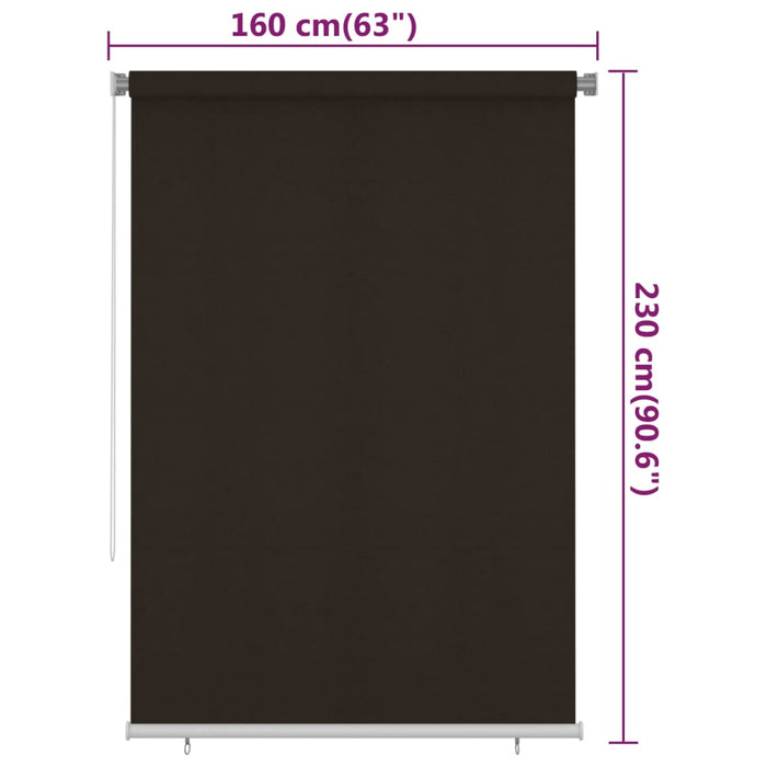 Jaluzea tip rulou de exterior, maro, 160x230 cm, HDPE WALTI