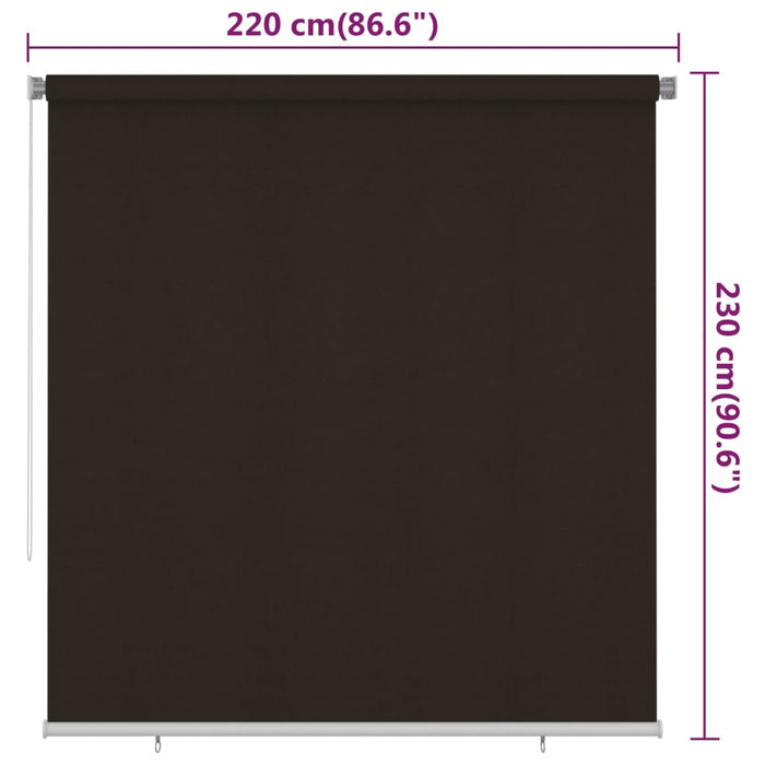 Jaluzea tip rulou de exterior, maro, 220x230 cm, HDPE WALTI
