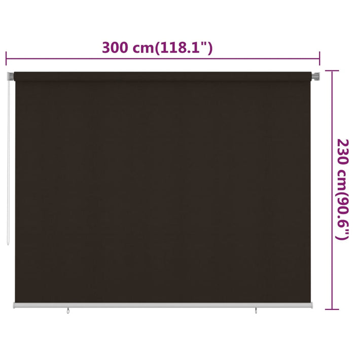 Jaluzea tip rulou de exterior, maro, 300x230 cm, HDPE WALTI