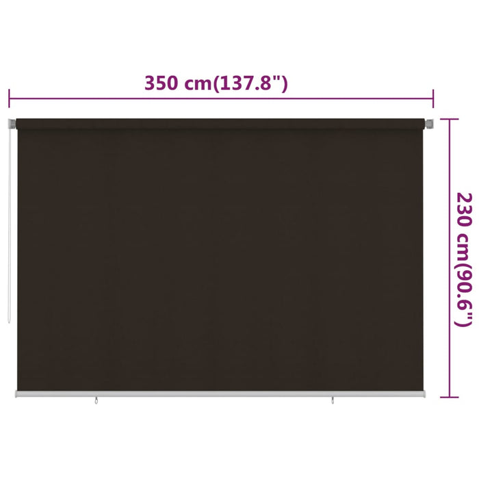 Jaluzea tip rulou de exterior, maro, 350x230 cm, HDPE WALTI
