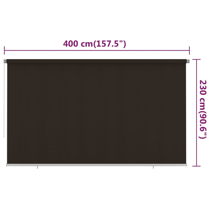Jaluzea tip rulou de exterior, maro, 400x230 cm, HDPE WALTI