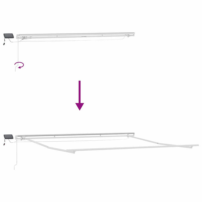 Cadru de copertină Manual Alb 400 × 350 cm Aluminiu WALTI