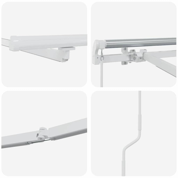 Cadru de copertină Manual Alb 500 × 350 cm Aluminiu WALTI