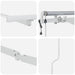 Cadru de copertină Alb 600 × 350 cm Aluminiu - WALTI WALTI