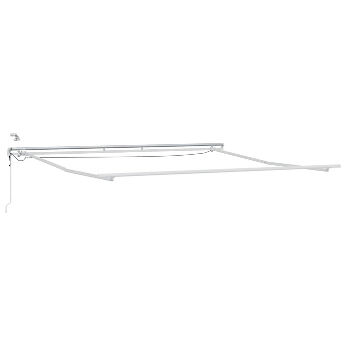 Cadru de marchiză electric cu LED și senzor 4,5 x 3,5 m Alb WALTI