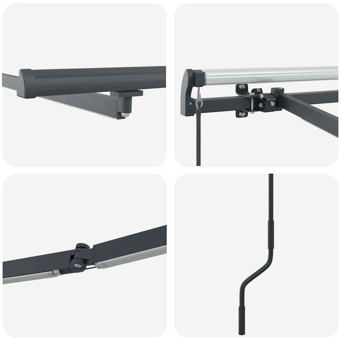 Cadru de copertină Manual Antracit 500 × 350 cm Aluminiu - WALTI WALTI