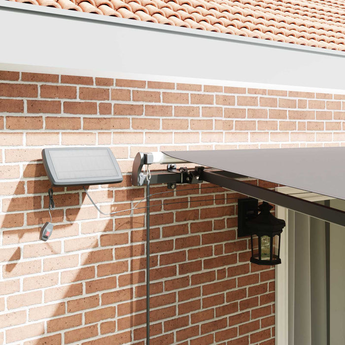 Cadru de marchiză electric cu LED și senzor 5 x 3 m Antracit WALTI