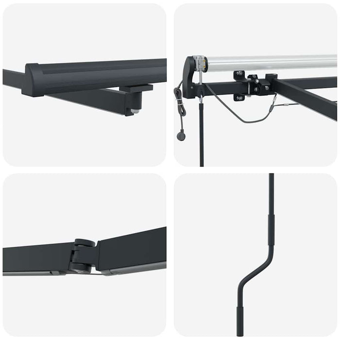 Cadru de copertină Antracit 400 × 350 cm Aluminiu WALTI