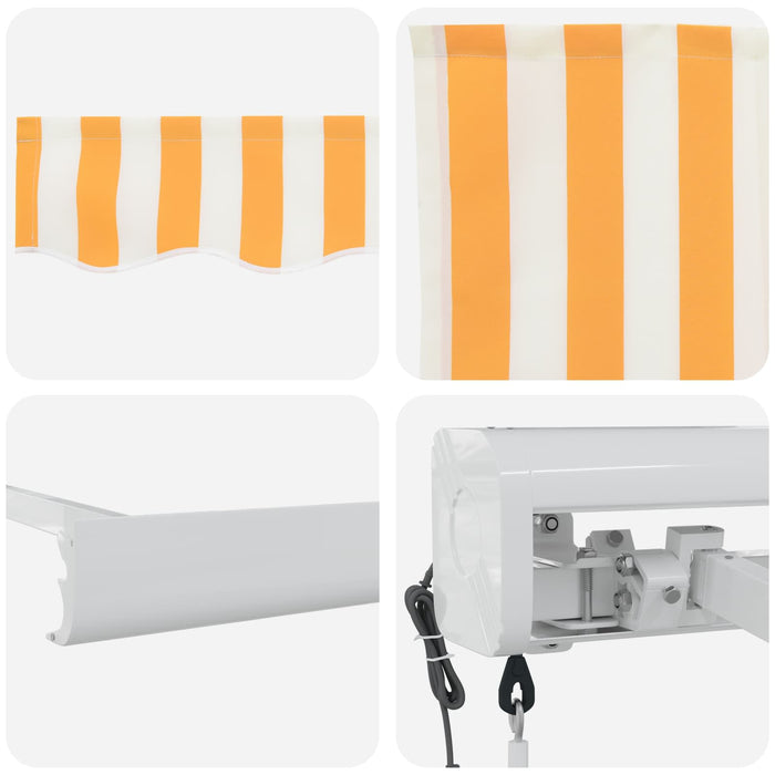 Cadru de marchiză electric cu LED și senzor 5 x 3,5 m Antracit WALTI