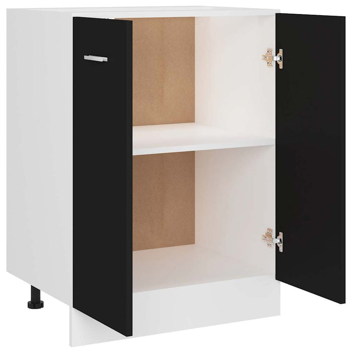 Dulap inferior “Lyon”, negru, 60 x 46 x 81,5 cm, lemn prelucrat WALTI