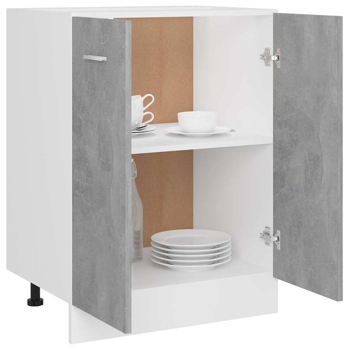 Dulap inferior “Lyon”, gri beton, 60 x 46 x 81,5 cm WALTI