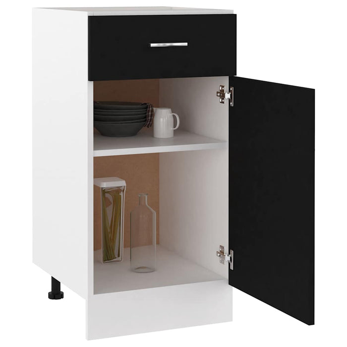 Dulap inferior cu sertar “Lyon”, negru, 40x46x81,5 cm WALTI