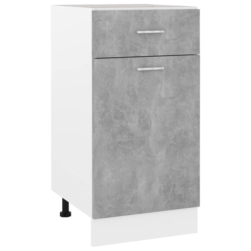 Dulap inferior cu sertar gri beton 40x46x81,5 cm lemn prelucrat - WALTI WALTI