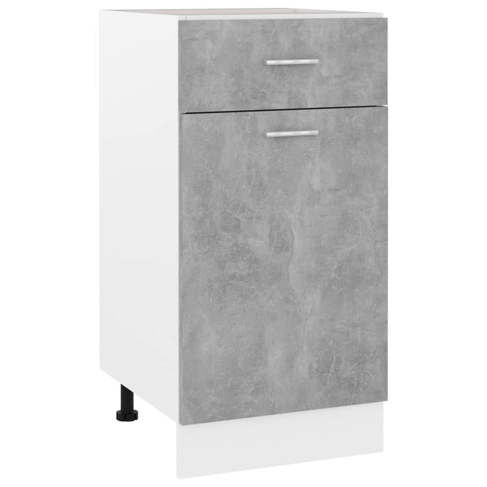 Dulap inferior cu sertar gri beton 40x46x81,5 cm lemn prelucrat WALTI