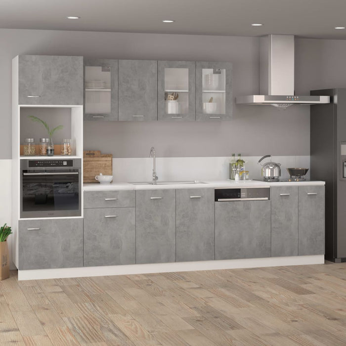Dulap inferior cu sertar gri beton 40x46x81,5 cm lemn prelucrat WALTI