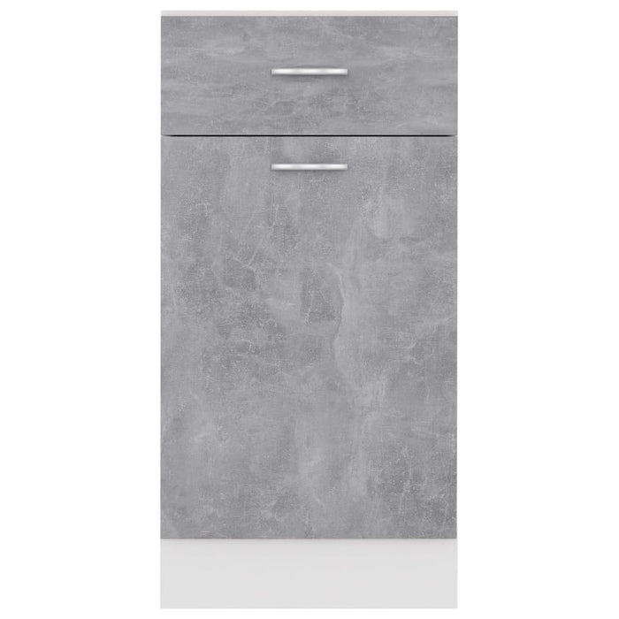 Dulap inferior cu sertar gri beton 40x46x81,5 cm lemn prelucrat WALTI