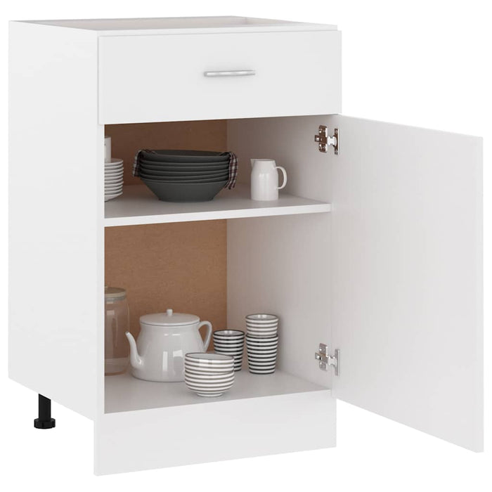 Dulap inferior cu sertar “Lyon”, alb, 50x46x81,5 cm WALTI