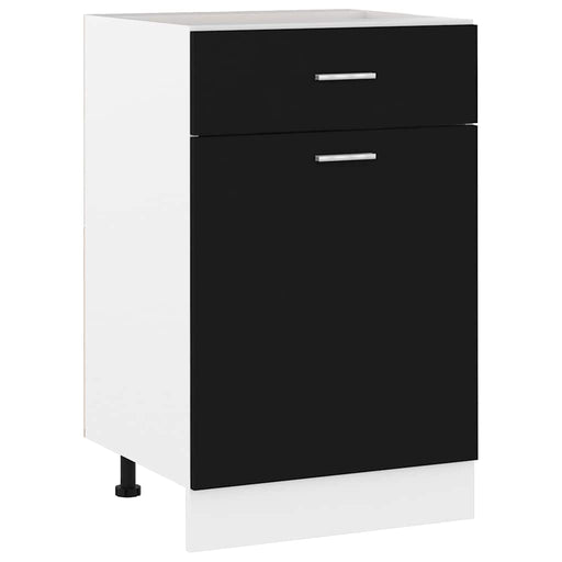 Dulap inferior cu sertar “Lyon”, negru, 50x46x81,5 cm - WALTI WALTI