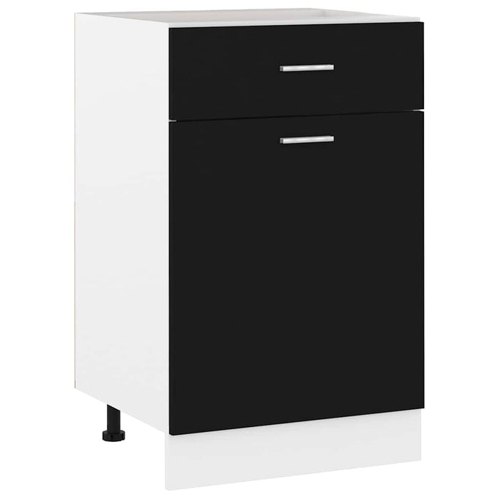 Dulap inferior cu sertar “Lyon”, negru, 50x46x81,5 cm WALTI