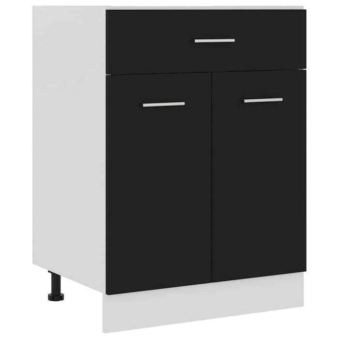 Dulap inferior cu sertar “Lyon”, negru, 60x46x81,5 cm WALTI
