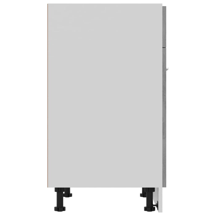 Dulap inferior cu sertar, gri beton 60x46x81,5 cm lemn compozit WALTI