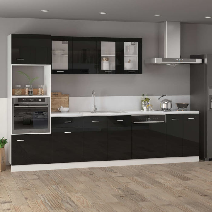 Dulap suspendat “Lyon” negru extralucios 39,5x31x60 cm WALTI
