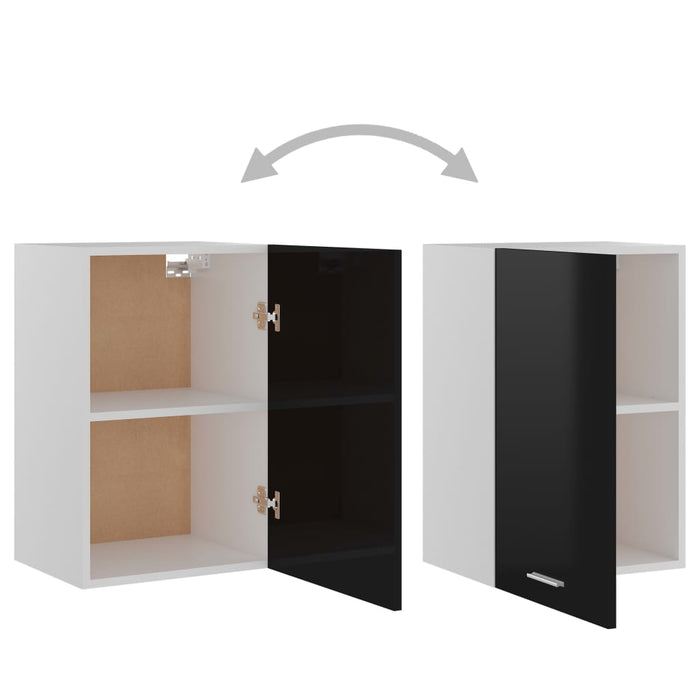 Dulap suspendat “Lyon” negru extralucios 39,5x31x60 cm WALTI