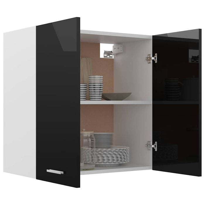 Dulap suspendat “Lyon”, negru extralucios, 60x31x60 cm WALTI