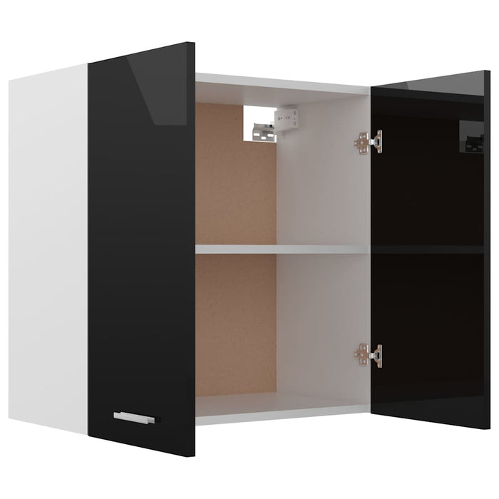 Dulap suspendat “Lyon”, negru extralucios, 60x31x60 cm WALTI