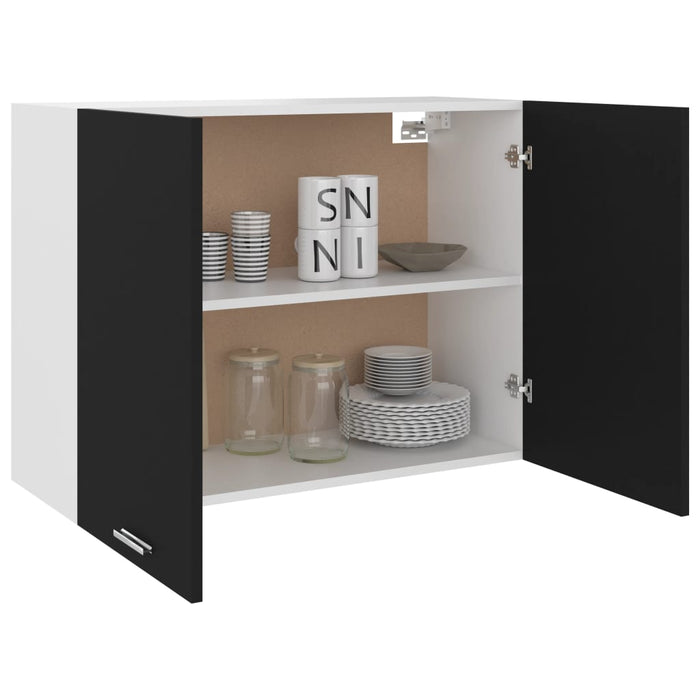 Dulap suspendat “Lyon”, negru, 80 x 31 x 60 cm, lemn prelucrat WALTI
