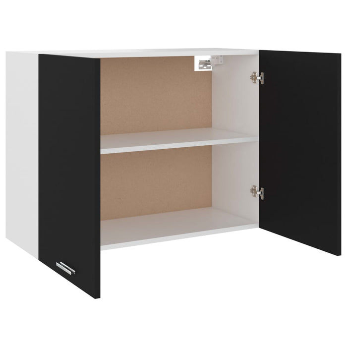 Dulap suspendat “Lyon”, negru, 80 x 31 x 60 cm, lemn prelucrat WALTI