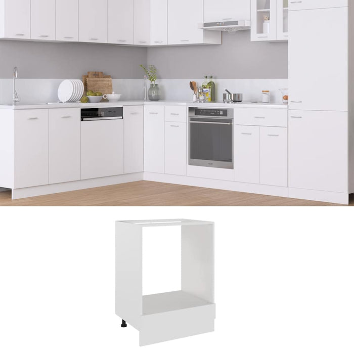 Dulap pentru cuptor "Riga", alb, 60x46x81,5 cm, lemn prelucrat WALTI