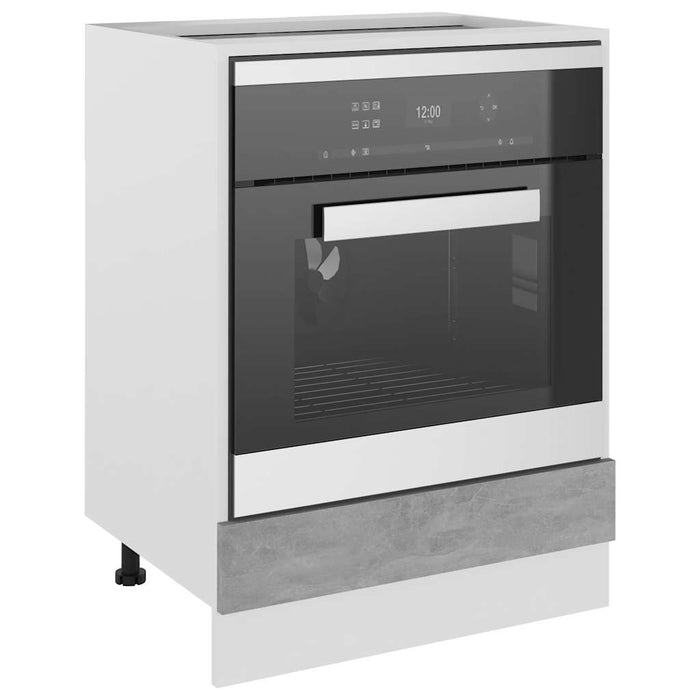 Dulap pentru cuptor "Riga", gri beton, 60x46x81,5 cm WALTI