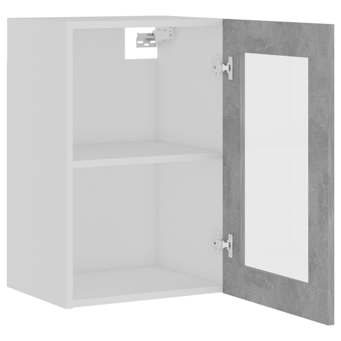 Dulap de sticlă suspendat “Lyon” gri beton 40x31x60 cm WALTI