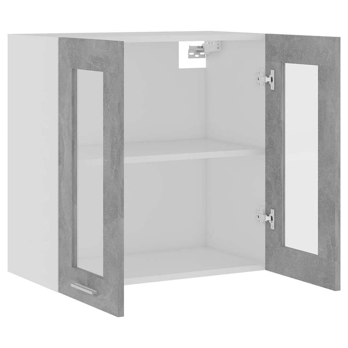 Dulap de sticlă suspendat “Lyon” gri beton 60x31x60 cm WALTI