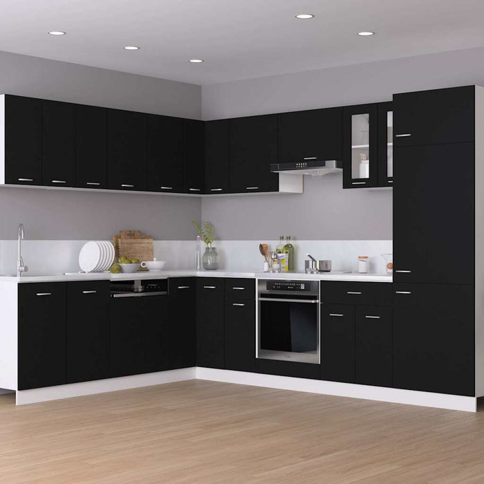 Dulap de frigider “Lyon”, negru, 60x57x207 cm, lemn prelucrat WALTI