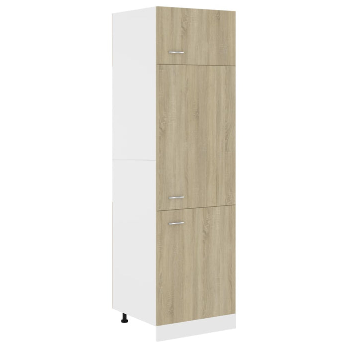 Dulap de frigider, stejar sonoma, 60x57x207 cm, lemn prelucrat WALTI