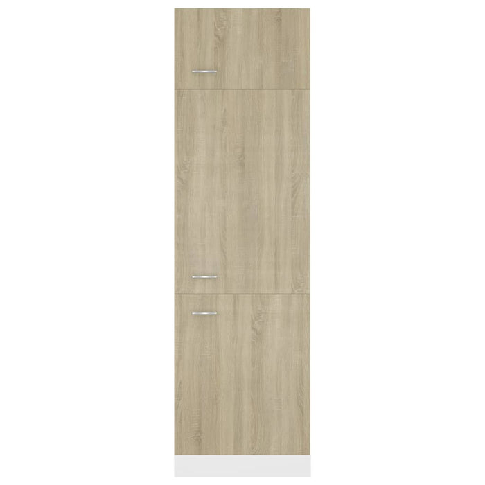 Dulap de frigider, stejar sonoma, 60x57x207 cm, lemn prelucrat WALTI