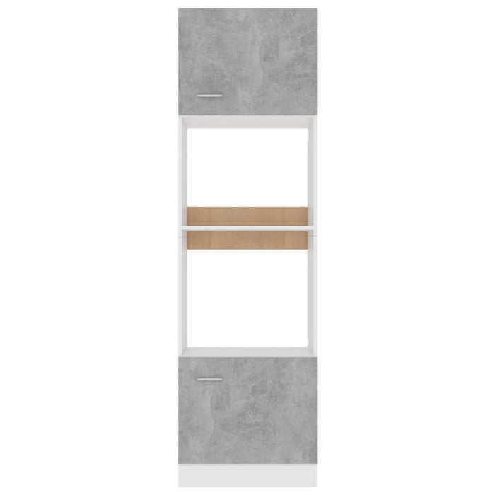 Dulap de cuptor microunde gri beton 60x57x207 cm lemn prelucrat WALTI