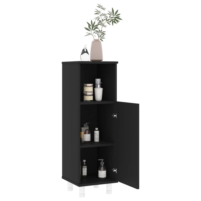 Dulap de baie, negru, 30x30x95 cm, lemn prelucrat - WALTI WALTI