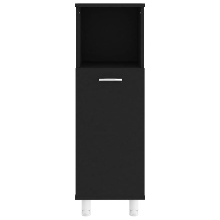 Dulap de baie, negru, 30x30x95 cm, lemn prelucrat - WALTI WALTI