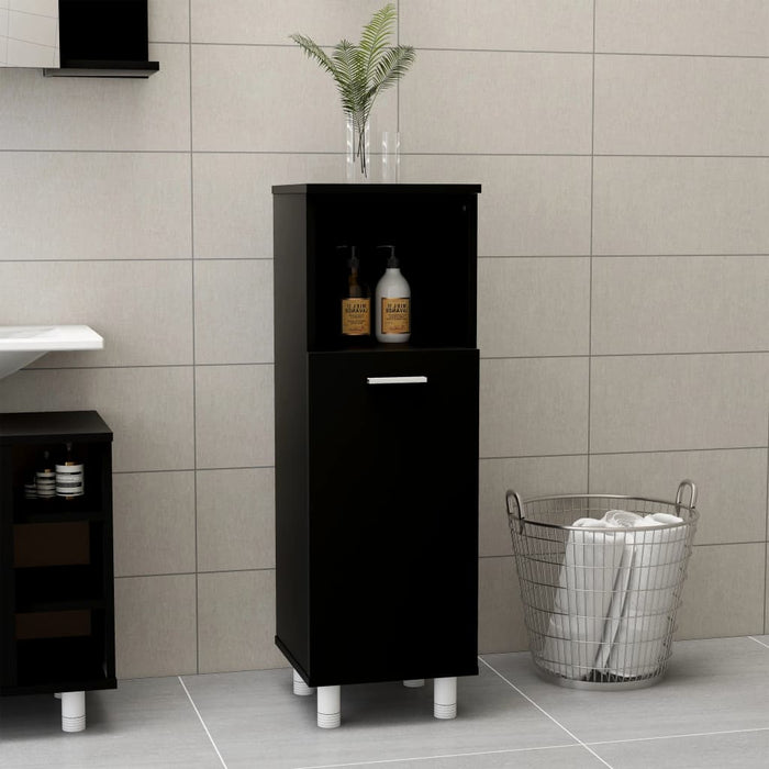 Dulap de baie, negru, 30x30x95 cm, lemn prelucrat - WALTI WALTI