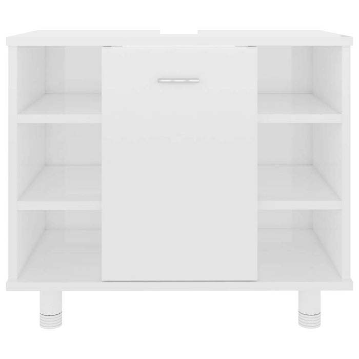 Dulap de baie, alb extralucios, 60x32x53,5 cm, lemn prelucrat WALTI