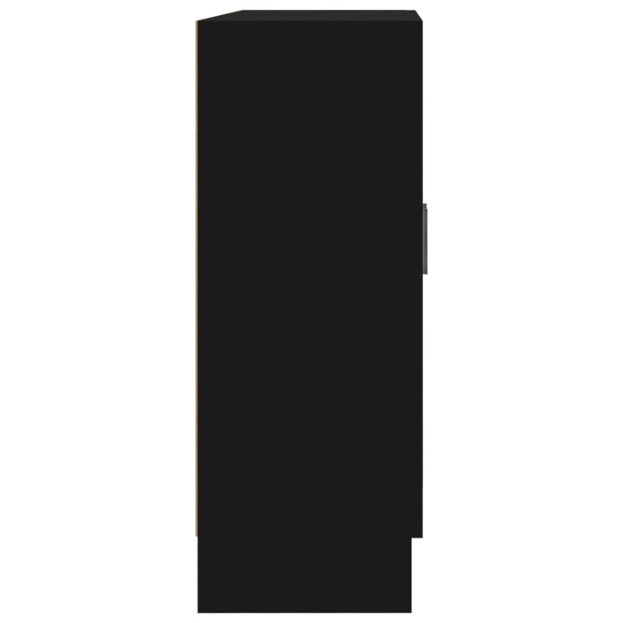 Bibliotecă, negru, 82,5x30,5x80 cm, lemn prelucrat WALTI