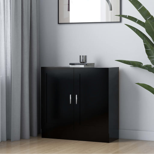 Bibliotecă, negru, 82,5x30,5x80 cm, lemn prelucrat - WALTI WALTI